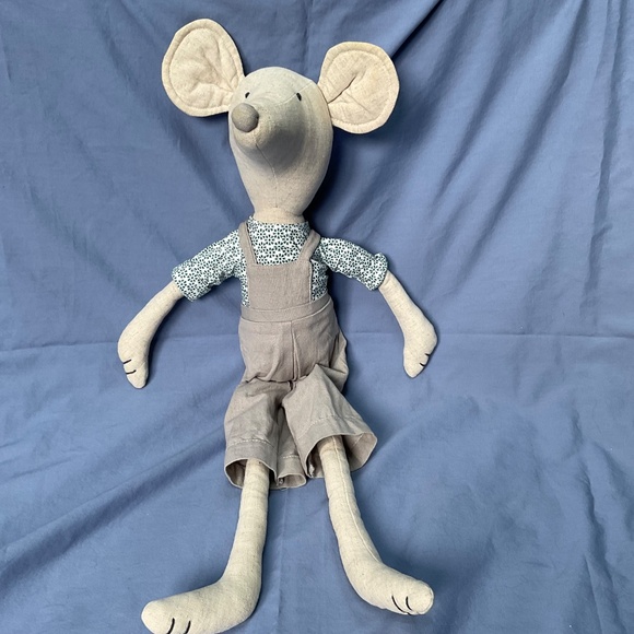 Lot of three cotton and linen stuffies loveys nursery decor - Picture 5 of 15